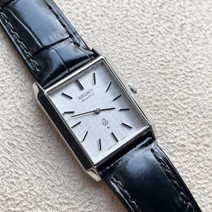 Seiko Tank Watch Leather Strap - Etsy