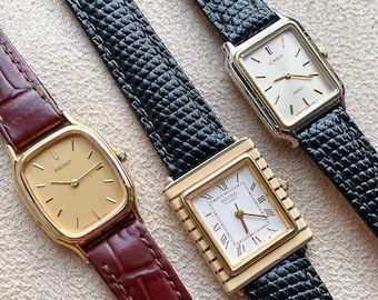 Vintage Seiko Rare Tank Dial Women Watches
