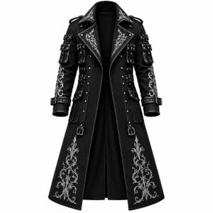 Embroidered Trench Coat - Etsy