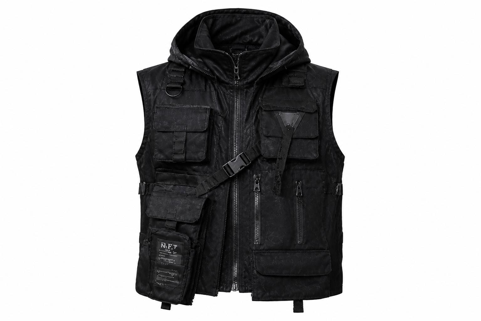 Techwear Vest Hood - Etsy