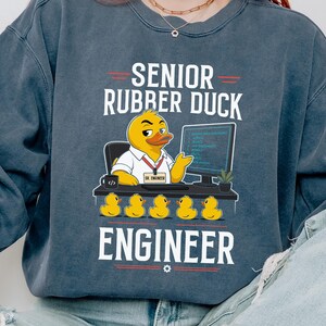 Senior Rubber Duck Engineer Shirt, Funny Developer Tee, Software Engineer Gift, Duck Debugging Shirt, Coder Humor Tee, Comfort Colors Shirt
