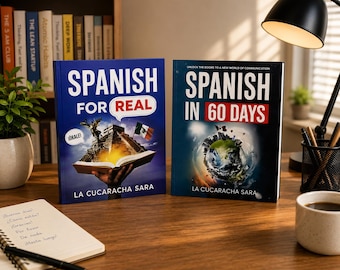 Spanish in 60 Days + Spanish For Real 2 Book Set | Learn Spanish for Beginners | Self Study Language Learning Guide