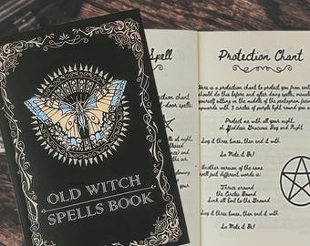 Witch Spells for Beginners, Book of Shadows, Wiccan Grimoire, Witchcraft Guide, Magic Journal, Witchy Gift