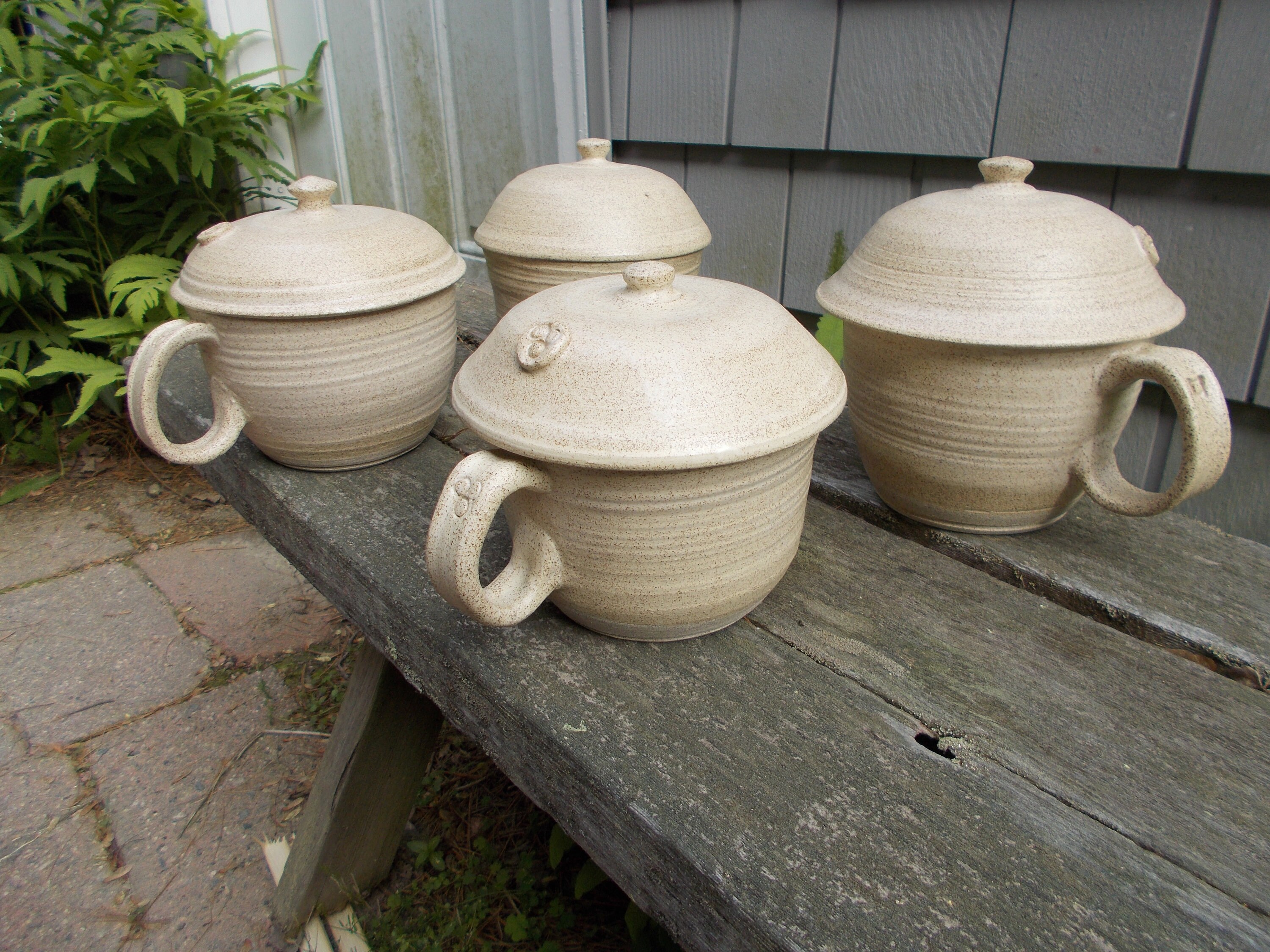 Soup Bowl Set of 4 with Handles for microwave and oven, each holds 2 cups