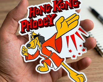 Pegatinas troqueladas Hong Kong Phooey V.3 para coche, imanes, vinilo, accesorios y regalos para mamás.