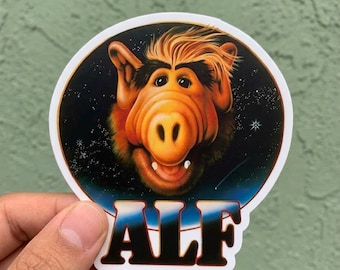 Pegatinas troqueladas con el logo de ALF - Espacio Exterior, imanes para coche, accesorios y regalos para mamás, vinilo adhesivo con el logo