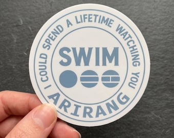 Pegatinas troqueladas del videoclip Arirang Swim de BTS, imanes para coche, vinilo con logo, accesorios y regalos para mamás.