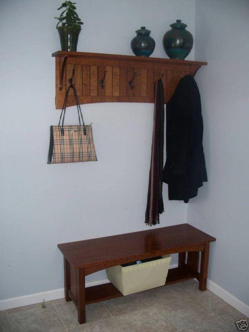 entry room furniture on Arts Crafts Mission Hall Bench Entry Way Free Shipping Furniture Home Living