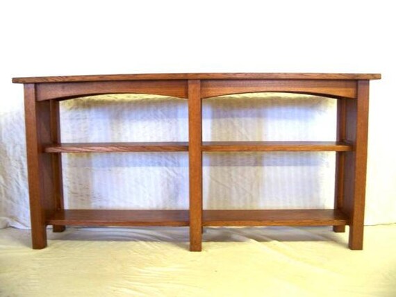 Double Bay Bookcase Mission Style Free Shipping Etsy