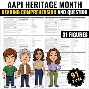 Niveaux de compréhension de l'écrit pour le Mois du patrimoine AAPI : 31 figures, téléchargement PDF