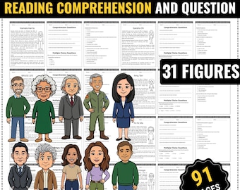 AAPI Heritage Month Reading Comprehension Passages: 31 Figures, PDF Download