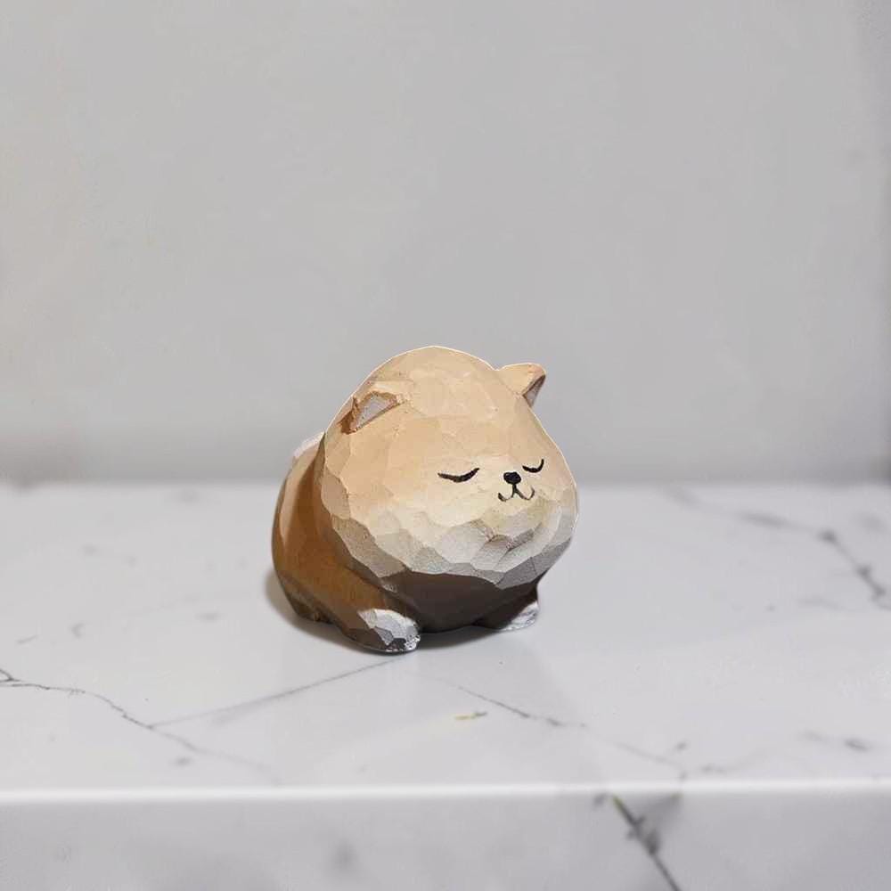 Handcrafted Wooden Shiba Inu Statue | Hand Carved Dog Figurine | Cute Desk Accessory | Rustic Room Decor | Pet Lover Gift | Animal Art
