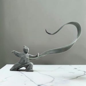 Chinese Kung Fu Statue | Martial Arts Master Figure | Zen Tea Table Decor | Classical Study Desk Ornament | Shaolin Monk Sculpture