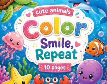 Easy Ocean Coloring Book for Toddlers and Preschoolers