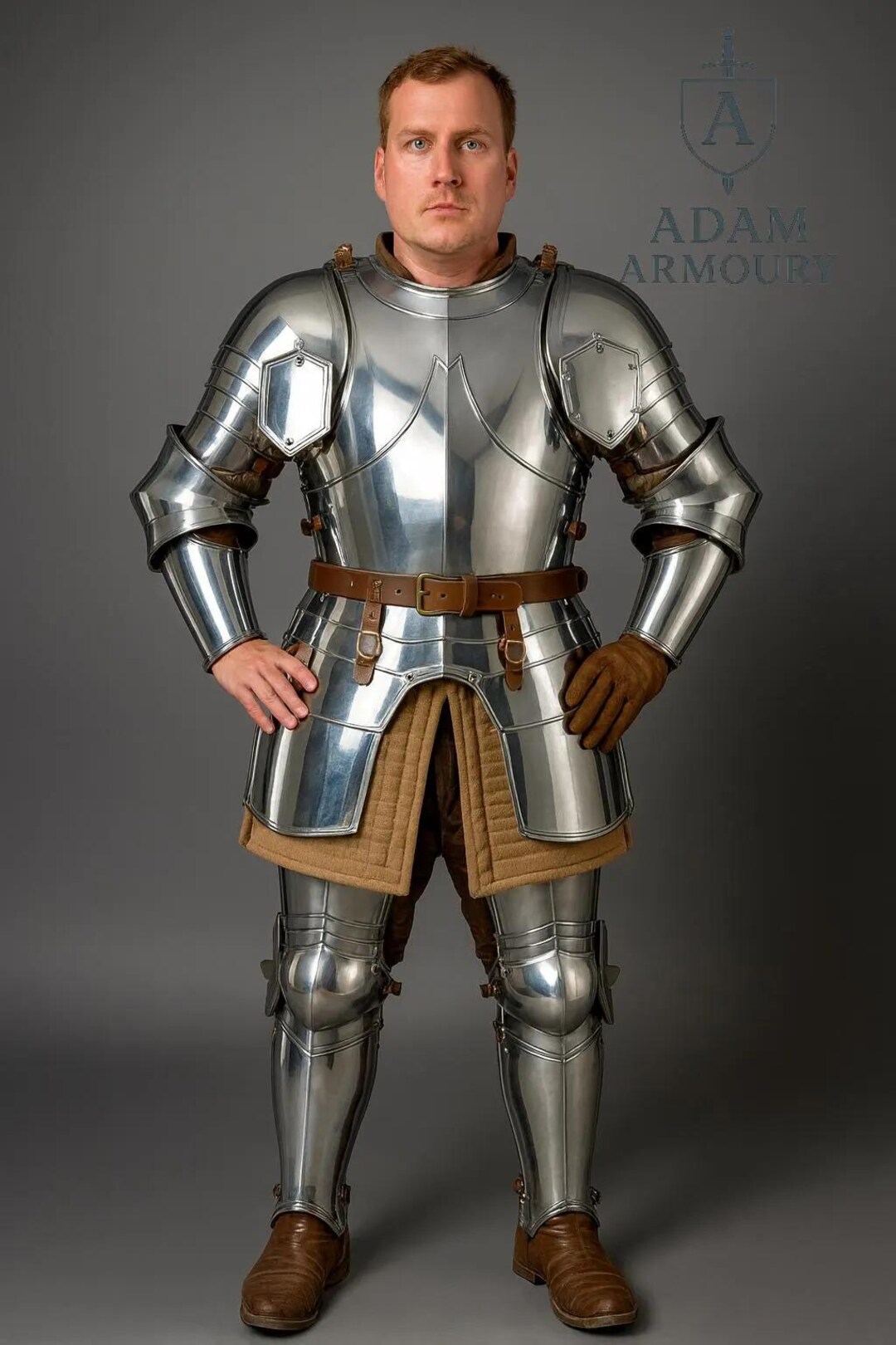 Full Gothic Plate Armor Suit | Polished Steel Medieval Harness ...