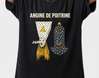 Camisa de la banda Angine De Poitrine, camiseta del dúo de rock canadiense, ropa de música independiente de Quebec, merchandising de Khn y Klek de Poitrine