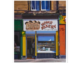 Storries Home Bakery Edinburgh Giclee Art Print (A3)