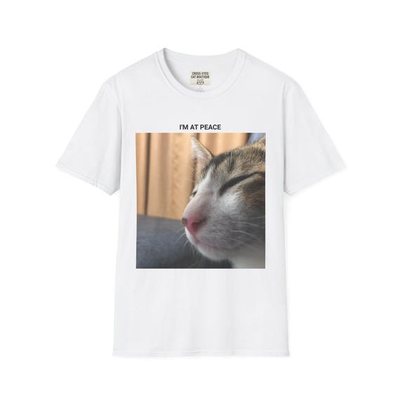 Sleeping Cat Illustration T-Shirt | Peaceful Napping Kitty