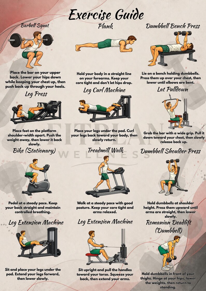 Buy Beginner Gym Workout Plan for Men | Full Body Fitness PDF (digital ...