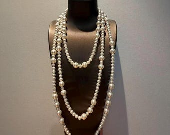 Collier de perles multirangs, 1,6 m de bijoux de mariée tendance