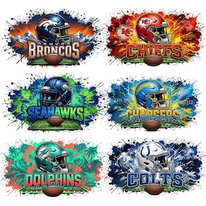 Football Team PNG Bundle, American Football Png, Sports Helmet Clipart, Football Fan Team Spirit PNG, Football Graphic Design, 15 PNG Bundle