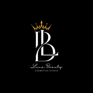 LB Monogram Logo Template | Luxury Minimalist Logo | Editable Canva Template | Beauty Brand Logo | Gold Initials