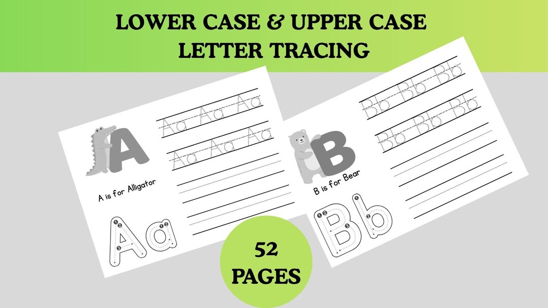Preschool Alphabet Tracing Worksheets: 52 Pages Letter Writing Practice ...