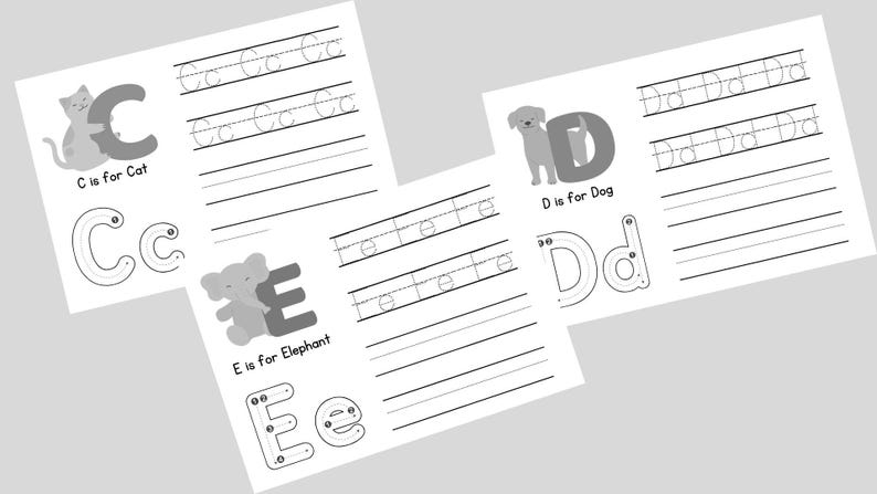 Preschool Alphabet Tracing Worksheets: 52 Pages Letter Writing Practice ...