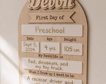 Personalised back to school memory board – First day of school photo prop