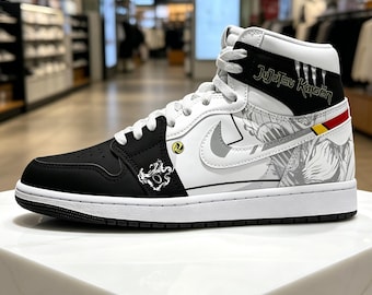 Custom Yuta Sneakers, Hand-Painted High Top, Personalized JJK Anime Shoes, Birthday Christmas Mother’s & Father’s Day Gift