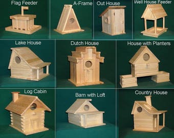 10 kits  Wood Bird house kit collection