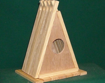 A‑Frame Bird House Kit – Cypress Wood DIY Birdhouse Project for Kids & Adults