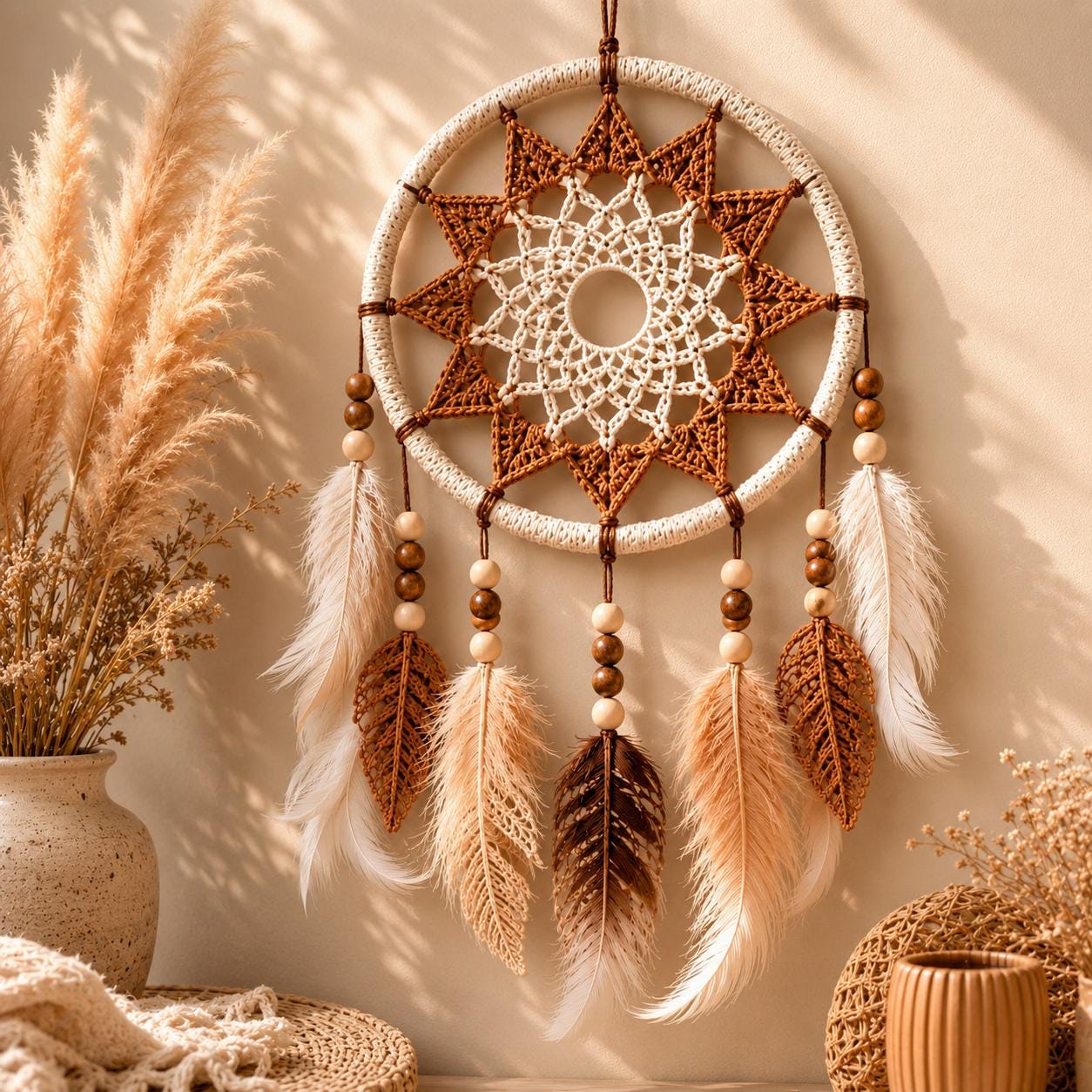 38 Sunburst Crochet Patterns for Blankets, Bags, Tops, and Home Decor 4 Crochet Boho Sunburst Dreamcatcher