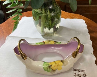 Noritake Dish - Gravy Boat or Serving Dish Antique Hand Painted