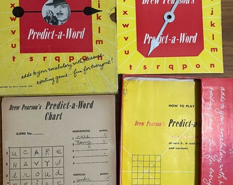 Drew Pearson's Predict A Word Game Vintage 1949