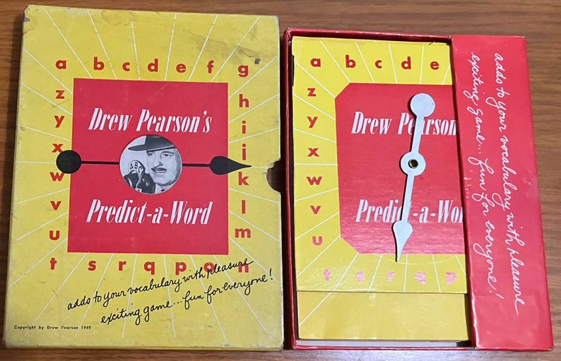 Drew Pearson's Predict A Word Game Vintage 1949 image 3