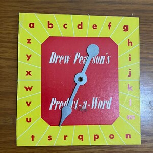 Drew Pearson's Predict A Word Game Vintage 1949 image 4