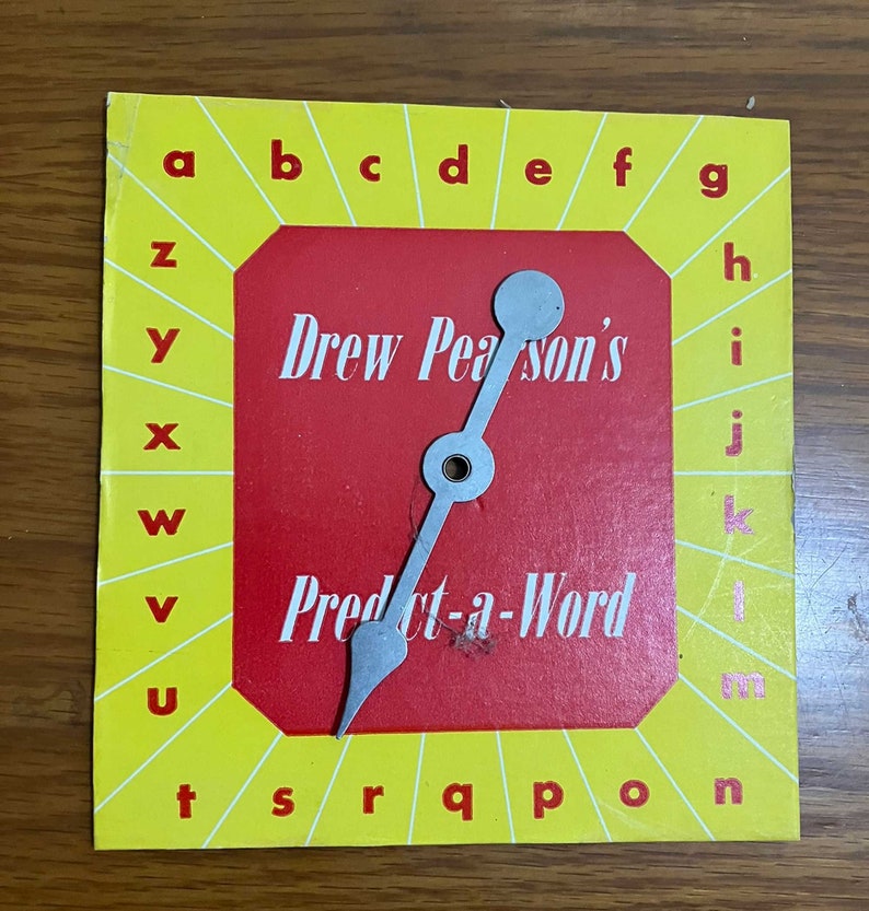 Drew Pearson's Predict A Word Game Vintage 1949 image 4