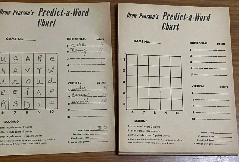 Drew Pearson's Predict A Word Game Vintage 1949 image 7