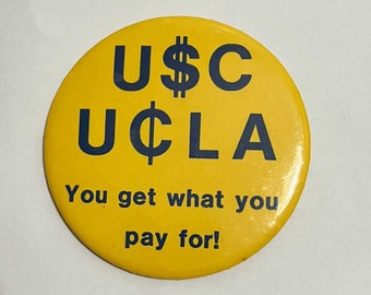 USC UCLA Vintage Pinback Button