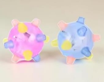 Interactive Dog Ball Toy: Automatic Jumping, RGB Lights, Music for Small Dogs