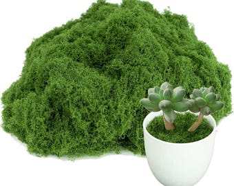 Fake Moss Dark Green 3.5oz Artificial Moss for Crafts Terrarium Decor