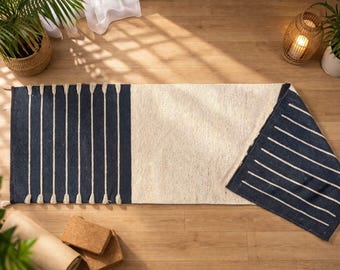 Organic Herbal Cotton Yoga Mat – Ecofriendly, Handwoven, Anti-Slip Exercise & Meditation Mat 2x6 Ft Travel-Friendly