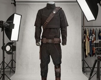 The Mandalorian Din Djarin Cosplay Costume – Full Beskar Armor Flight Suit with Belt – Authentic Star Wars Bounty Hunter Outfit