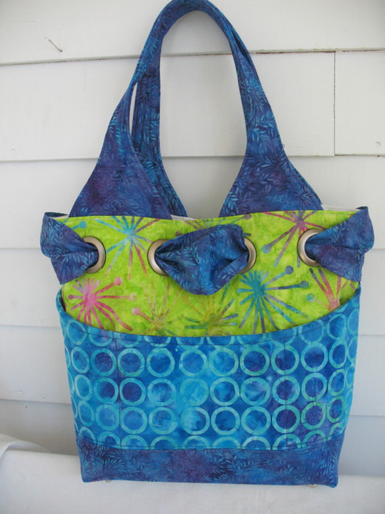 Handmade Modern Grommet Tote Bag// Diaper Bag// Coach Etsy