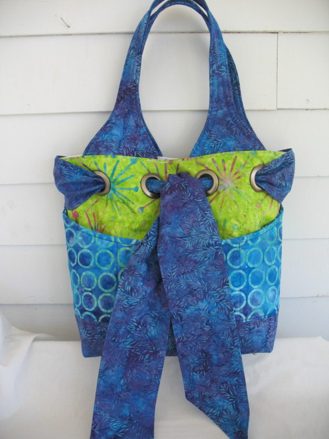 Handmade Modern Grommet Tote Bag// Diaper Bag// Coach Etsy