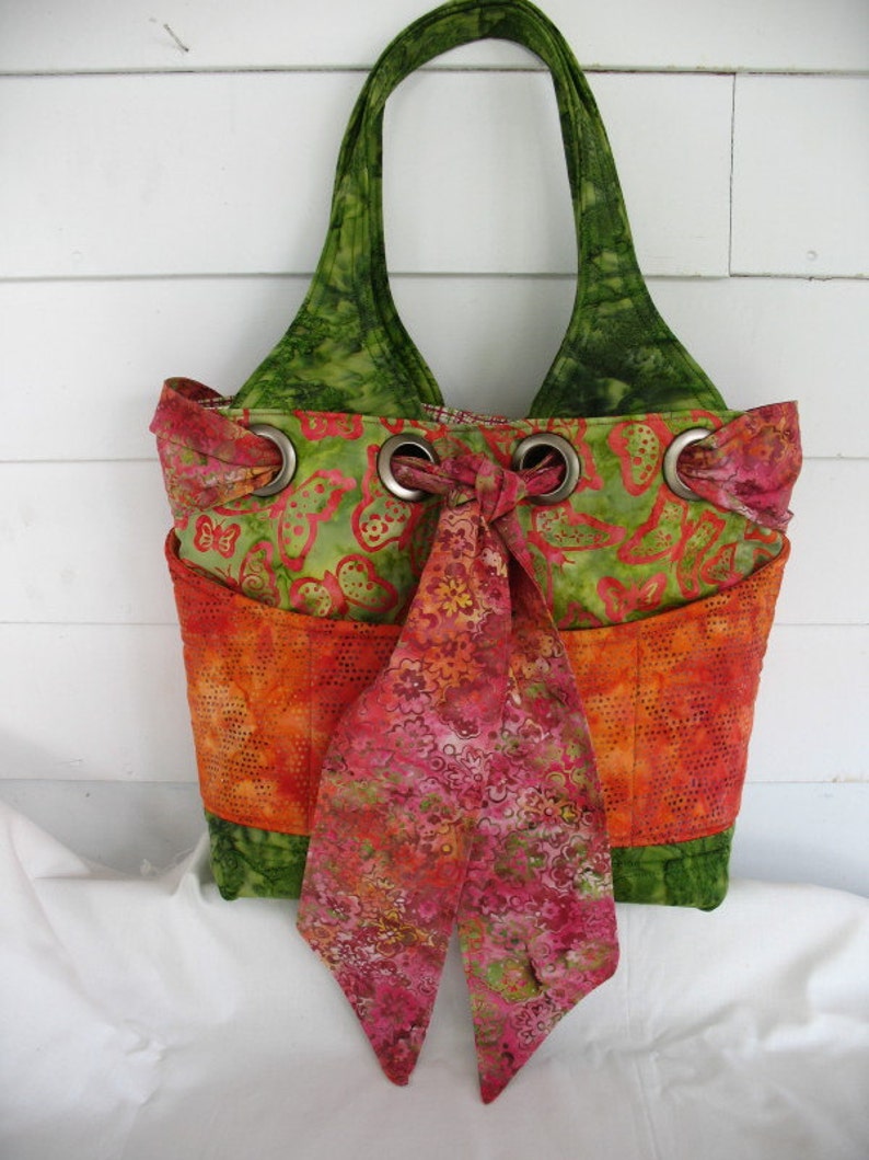 Handmade Modern Grommet Tote Bag// Diaper Bag// Coach Bag Etsy