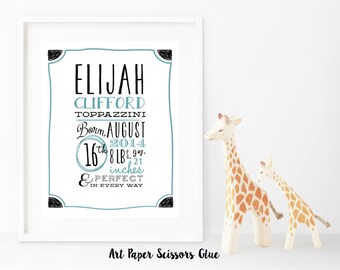Birth Announcement Print