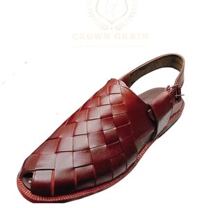Sandales en cuir tressé à la main pour homme | Bride arrière tressée | Idée cadeau pour lui