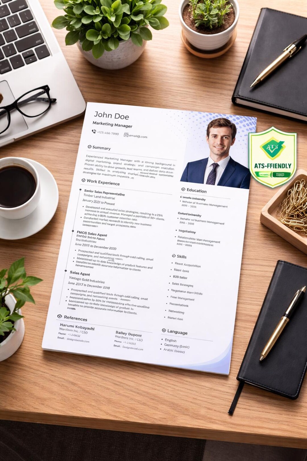 Editable Ats-friendly Resume and Cover Letter Templates for Job Seekers ...